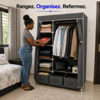 Dressing Grande Capacité™ avec Penderie, Étagères & 3 Tiroirs