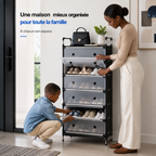 Meuble à Chaussures Gain de Place™ – 6 Compartiments