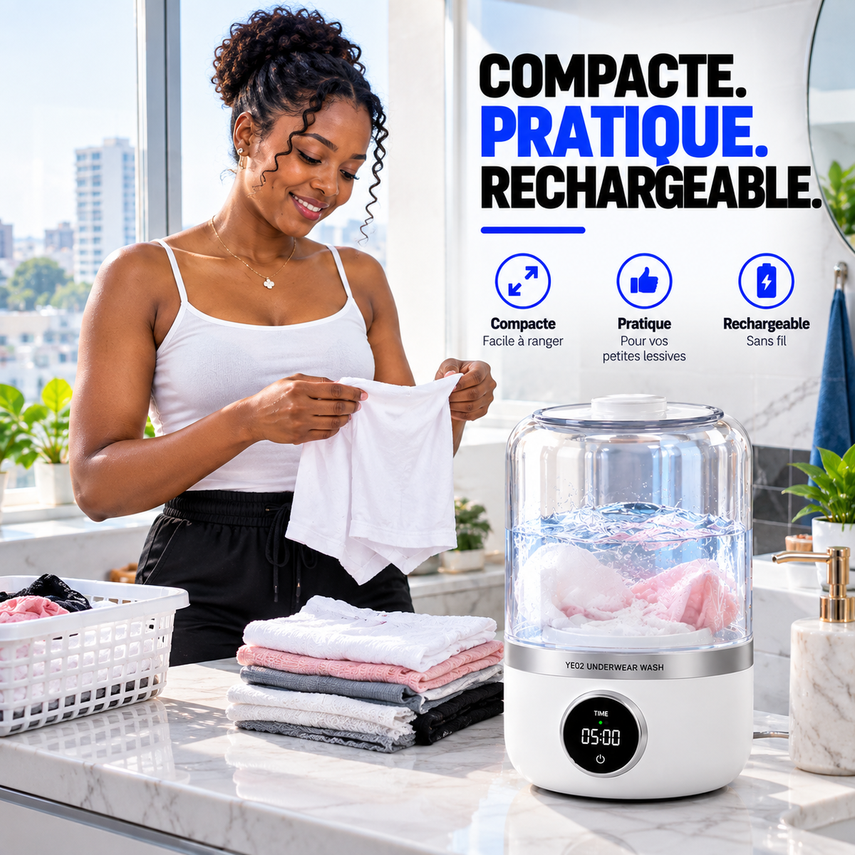 Mini Machine à Laver Portable™ – Lavez vos sous-vêtements sans effort