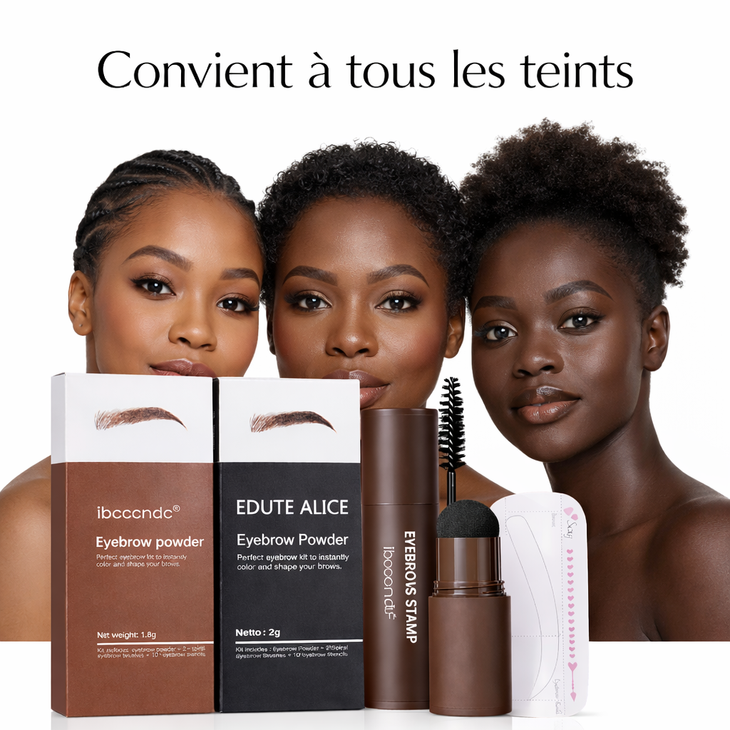 Kit Tampon à Sourcils Pro – Résultat Naturel (Couleurs Marron & Noir)