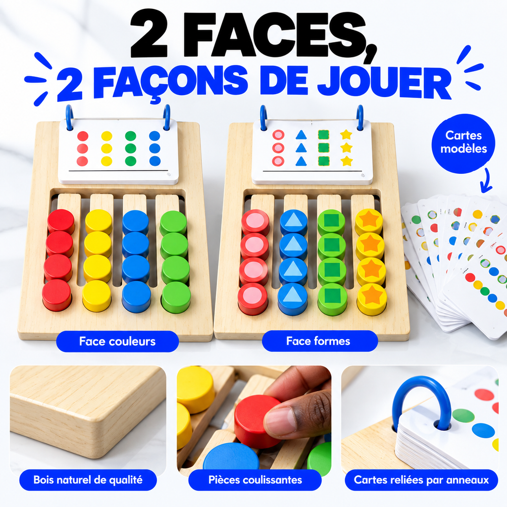 Jeu Éducatif Montessori 2-en-1™ – Pour enfants de 5 à 7 ans
