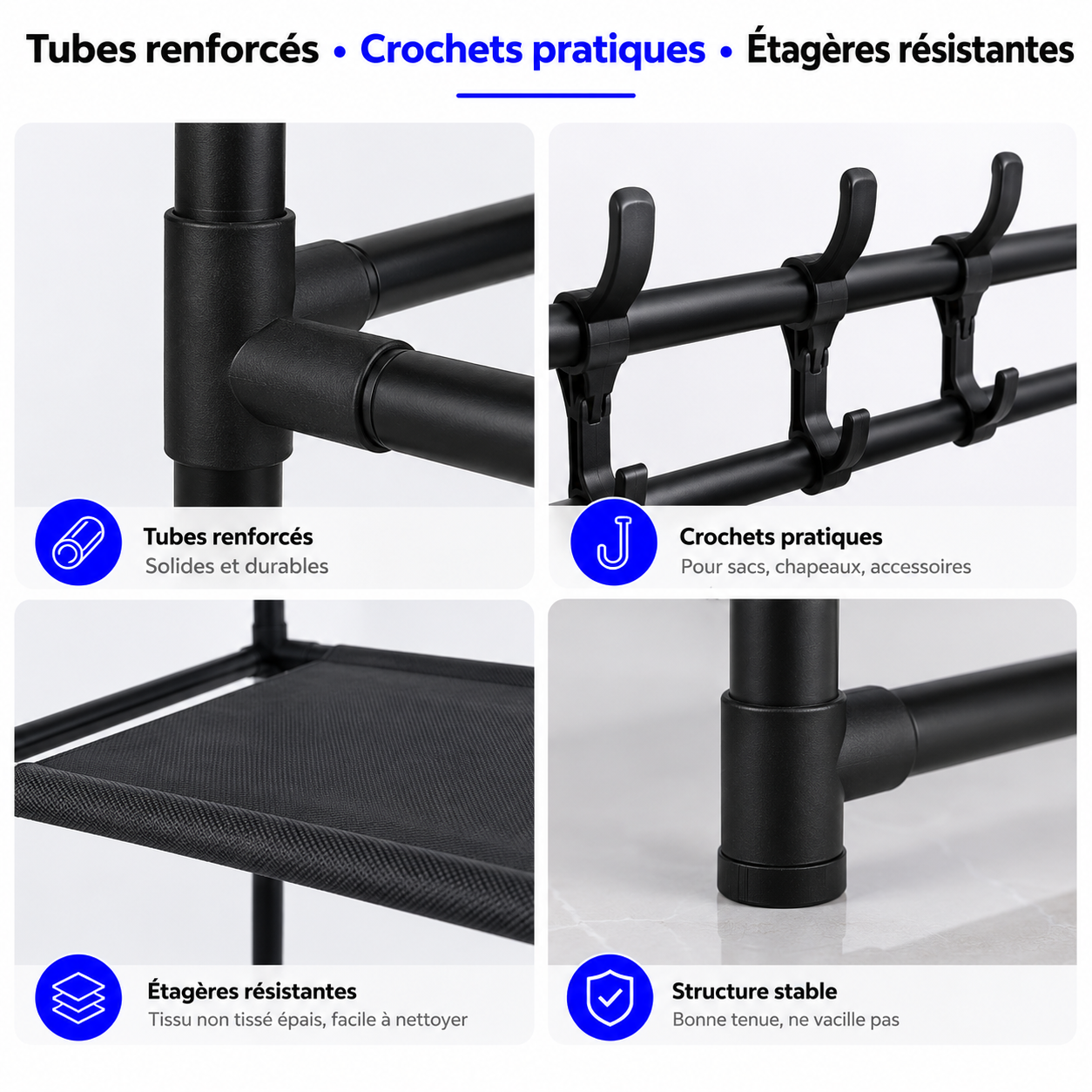 Dressing Multi-Rangement™ – Pour vêtements, chaussures, sacs et accessoires