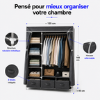 Dressing Grande Capacité™ avec Penderie, Étagères & 3 Tiroirs