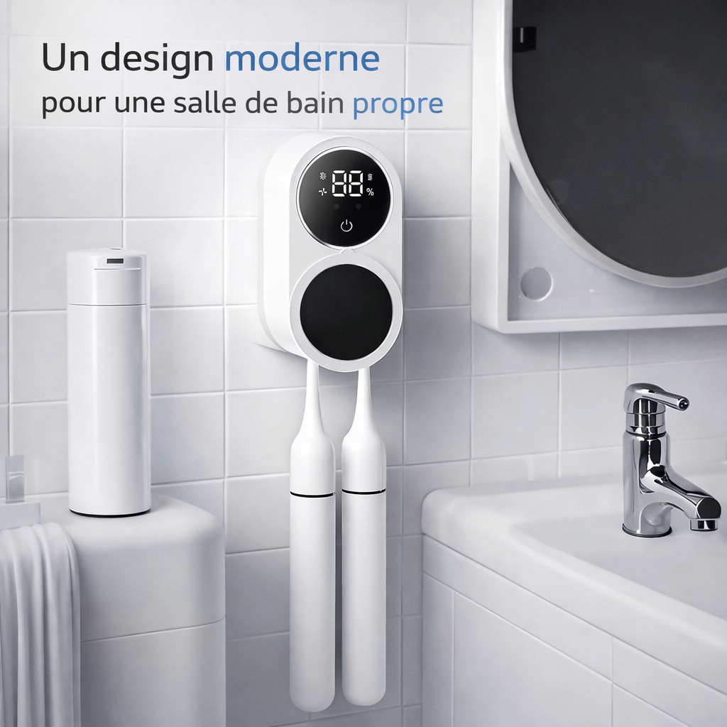 Désinfectant UV Intelligent pour Brosse à Dents – Éliminez jusqu’à 99% des bactéries invisibles