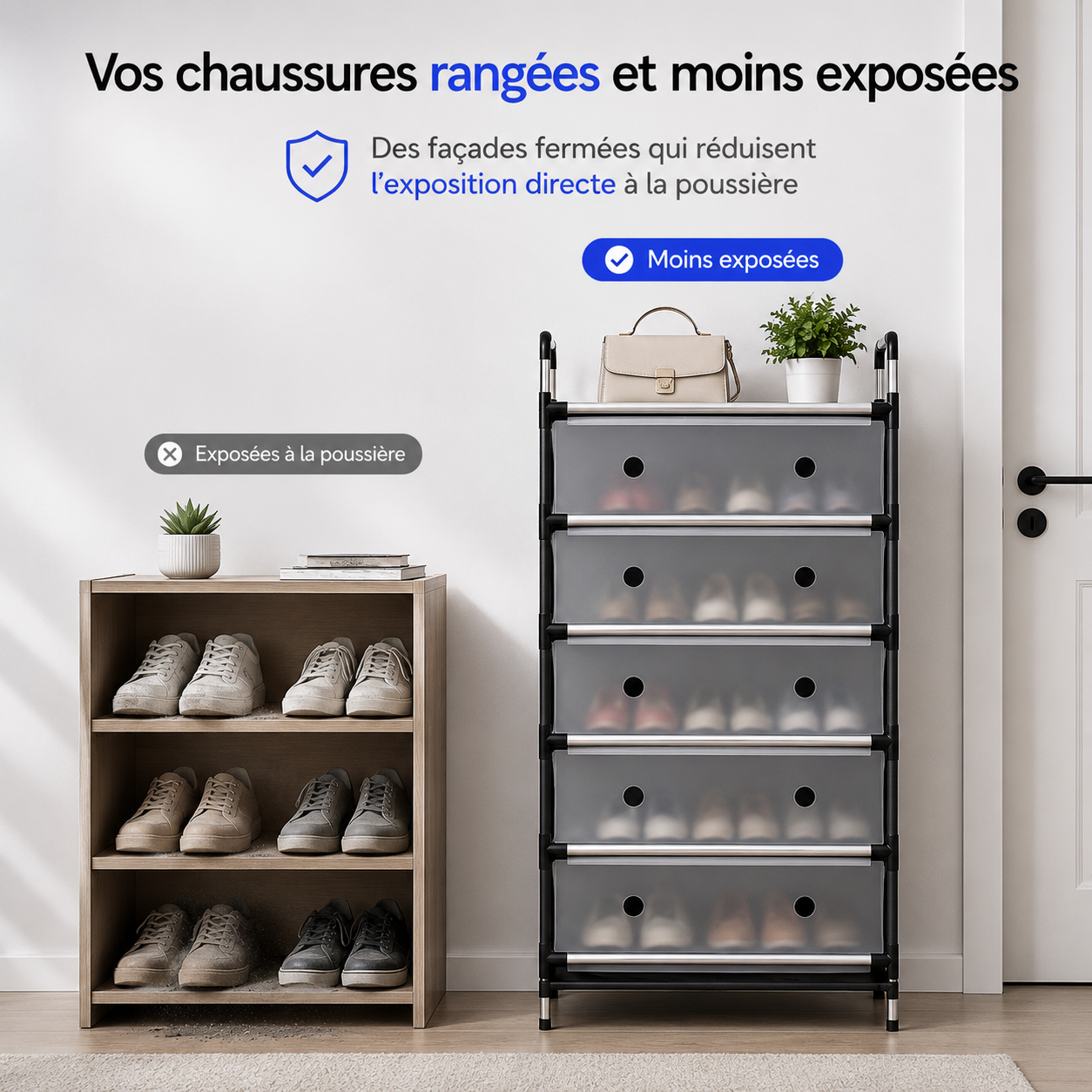 Meuble à Chaussures Gain de Place™ – 6 Compartiments