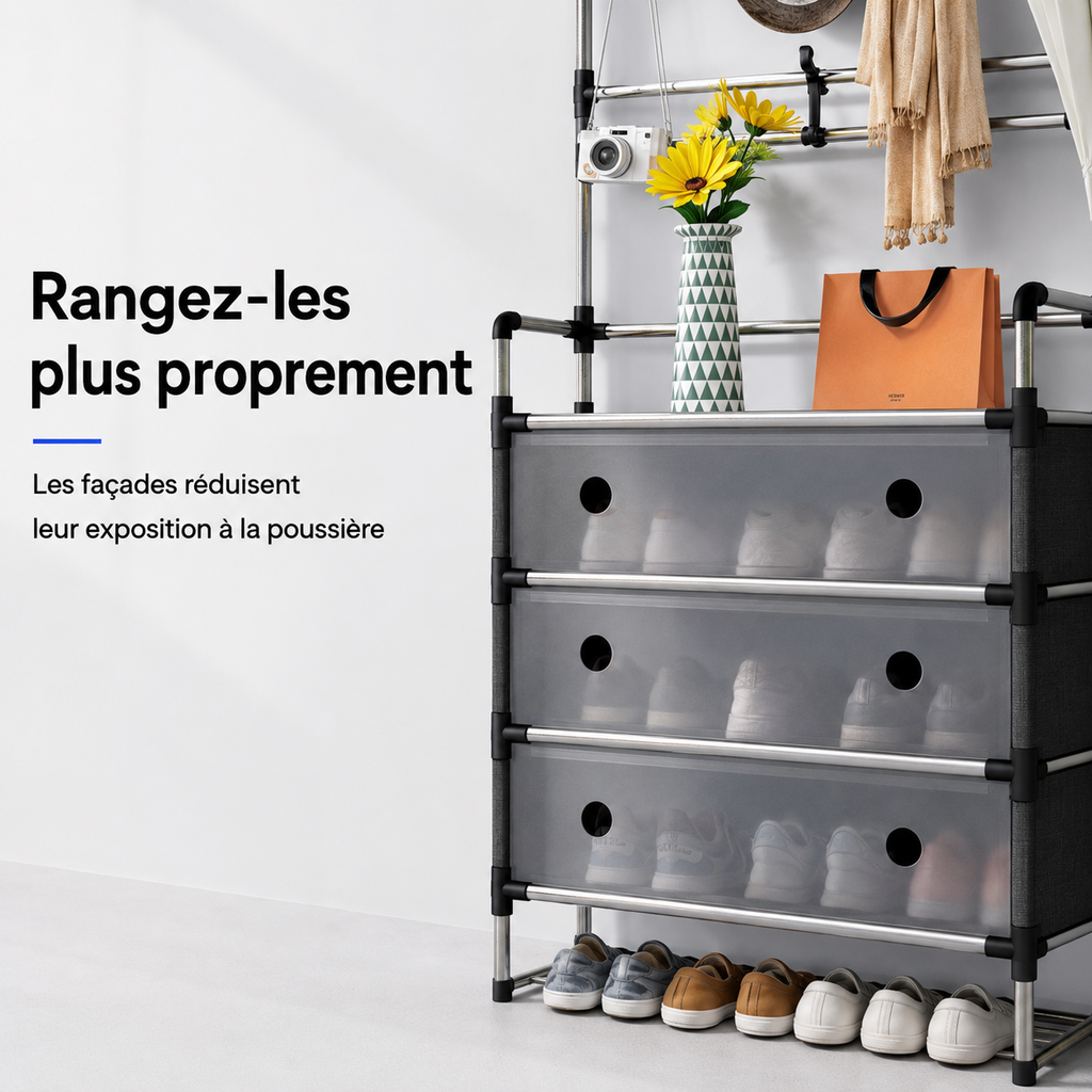 Meuble Multi-Rangement Gain de Place™ – Chaussures, Sacs & Accessoires