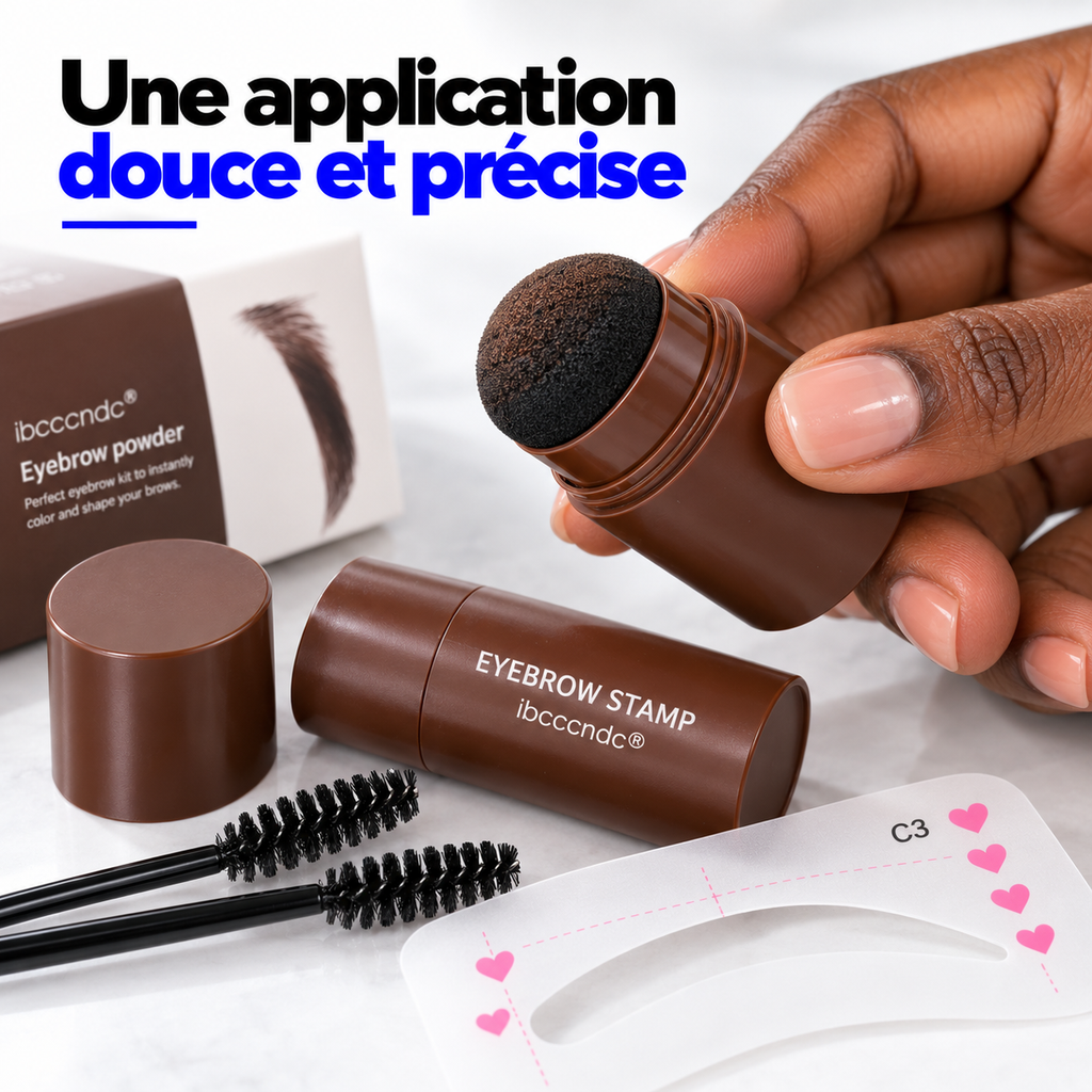 Kit Tampon à Sourcils Pro™ – Sourcils Parfaitement Dessinés en Quelques Gestes | Marron + Noir