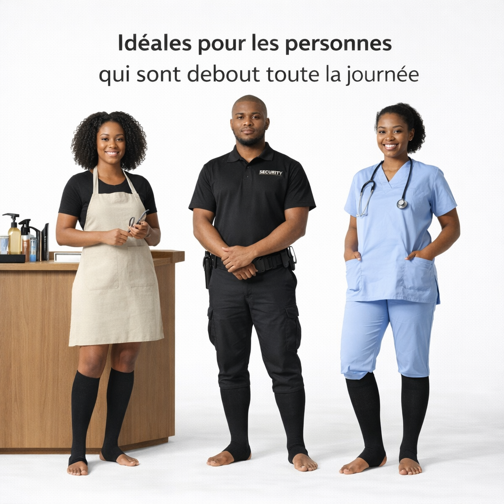 Chaussettes Anti-Fatigue – Réduit les gonflements, lourdeurs et fatigue des jambes