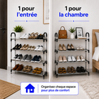 Étagère à Chaussures Gain de Place 4 Niveaux™