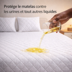 Protège-Matelas Imperméable 2 Places + 2 Couvre-Oreillers Offerts