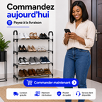 Étagère à Chaussures Gain de Place 4 Niveaux™