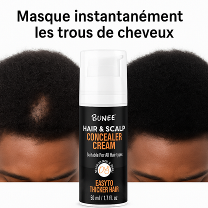 Crème pour Cheveux - Masque les trous + Noircit instantanément