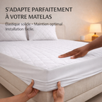 Protège-Matelas Imperméable 2 Places + 2 Couvre-Oreillers Offerts
