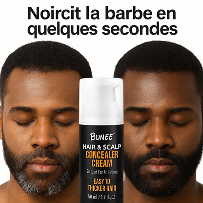 Crème pour Cheveux - Masque les trous + Noircit instantanément