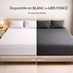 Protège-Matelas Imperméable 2 Places + 2 Couvre-Oreillers Offerts