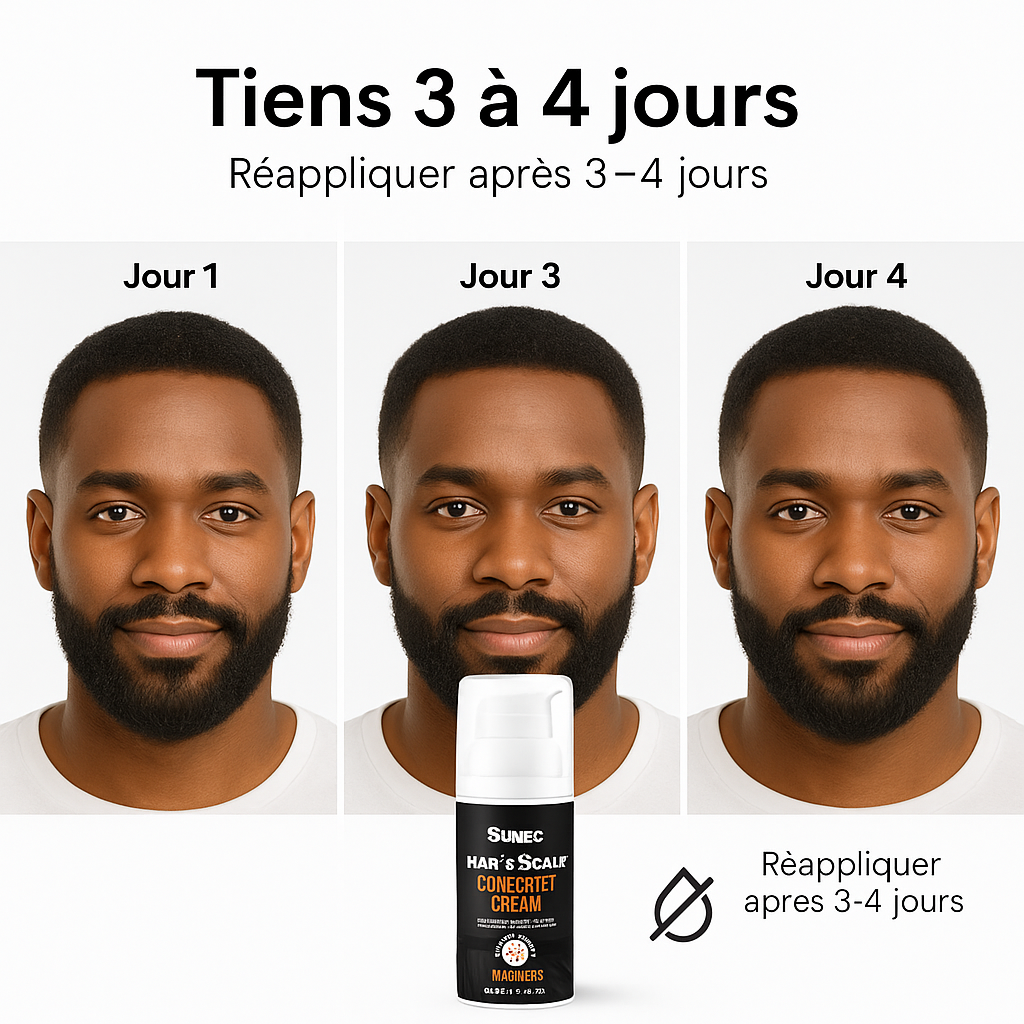 Crème pour Cheveux - Masque les trous + Noircit instantanément