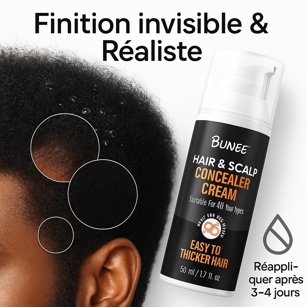 Crème pour Cheveux - Masque les trous + Noircit instantanément