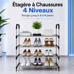 Étagère à Chaussures Gain de Place 4 Niveaux™
