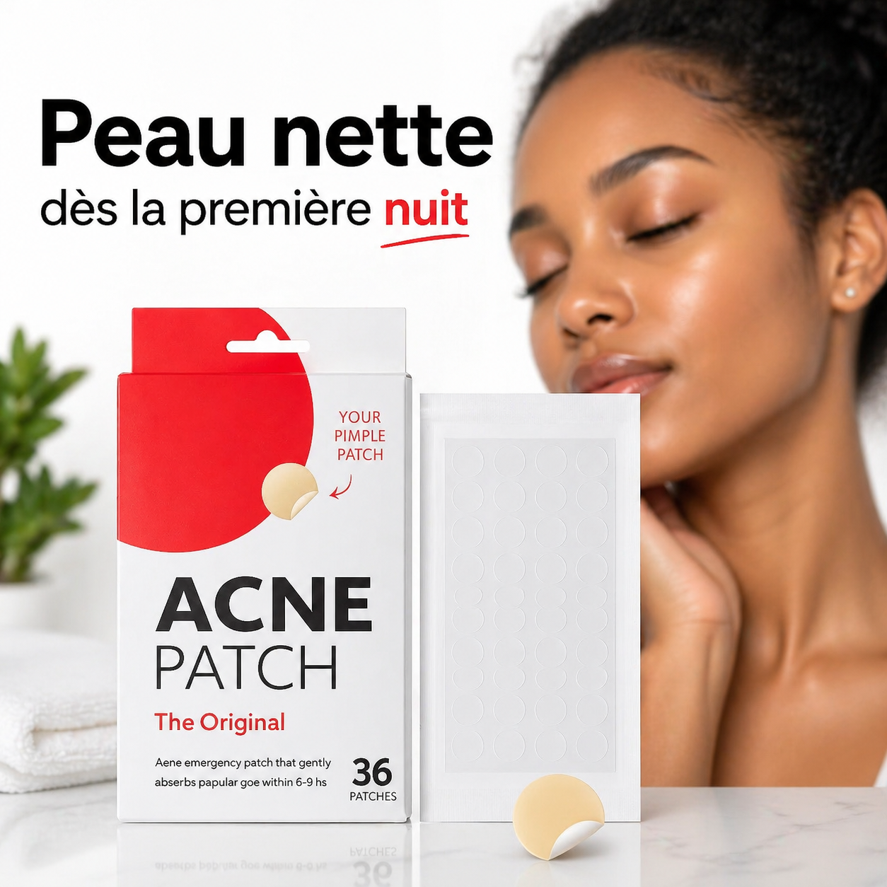 Patch Anti-Acné Invisible - Dites adieu à vos boutons