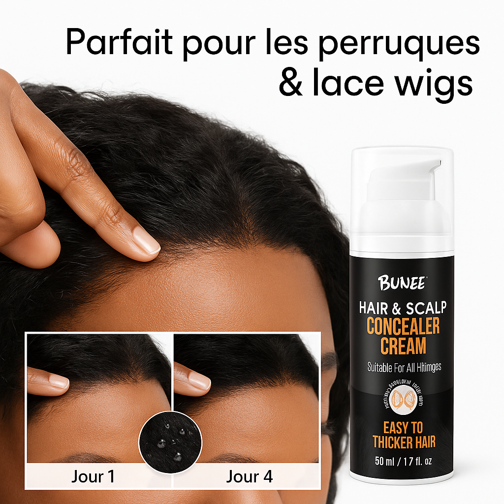 Crème pour Cheveux - Masque les trous + Noircit instantanément