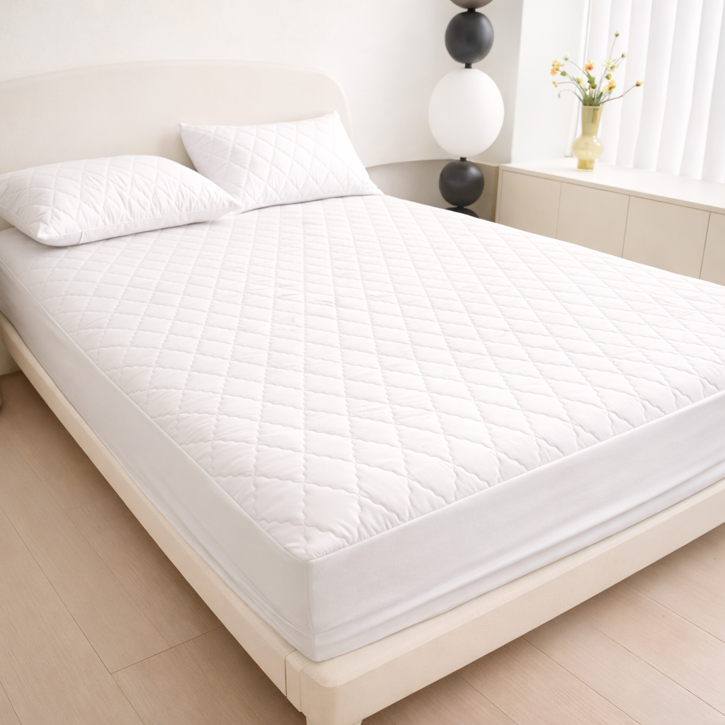 Protège-Matelas Imperméable 2 Places + 2 Couvre-Oreillers Offerts