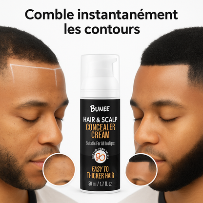 Crème pour Cheveux - Masque les trous + Noircit instantanément