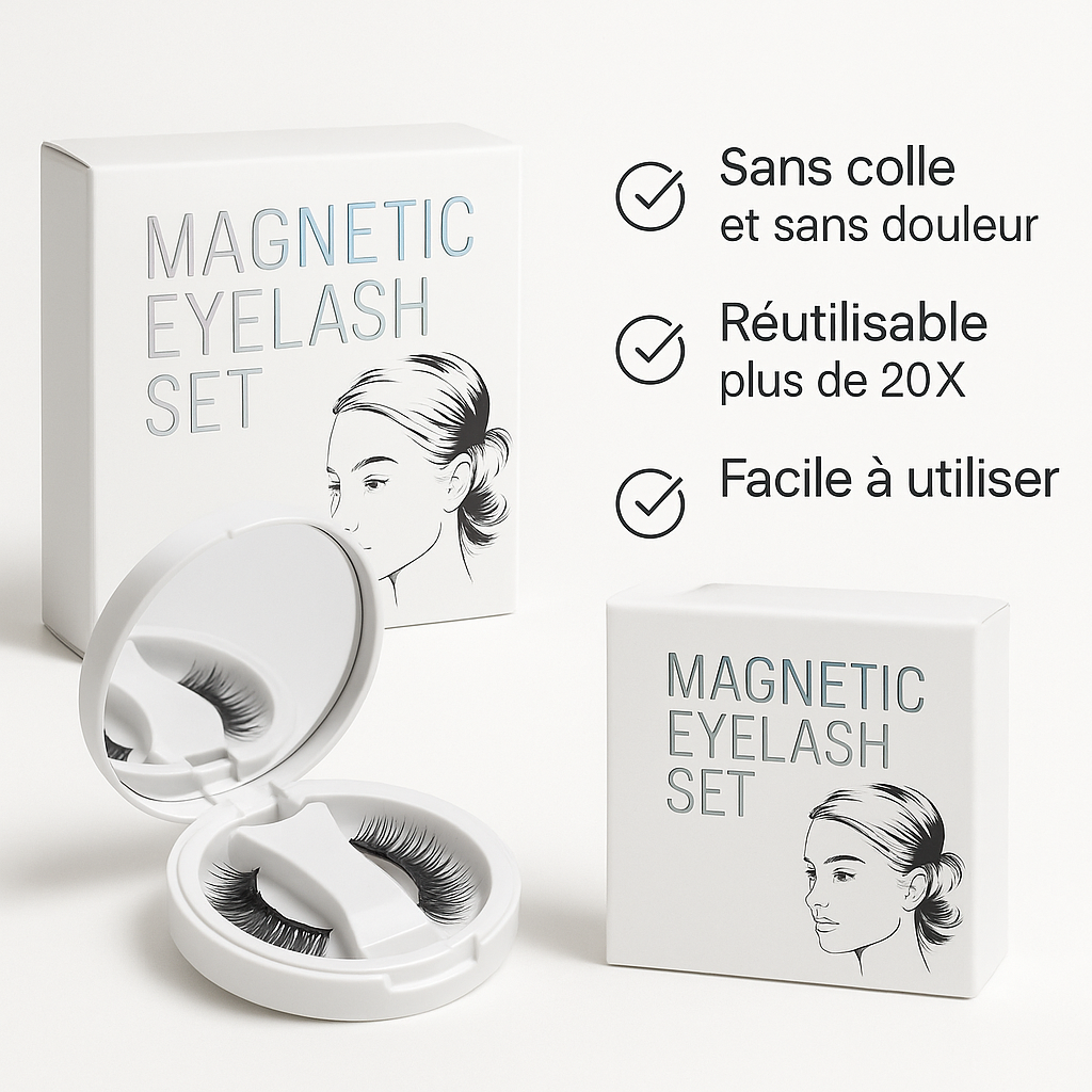Cils magnétique sans colle - Réutilisable