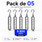 Lot de 05 Cintres Rotatif – Gagnez de l'espace !