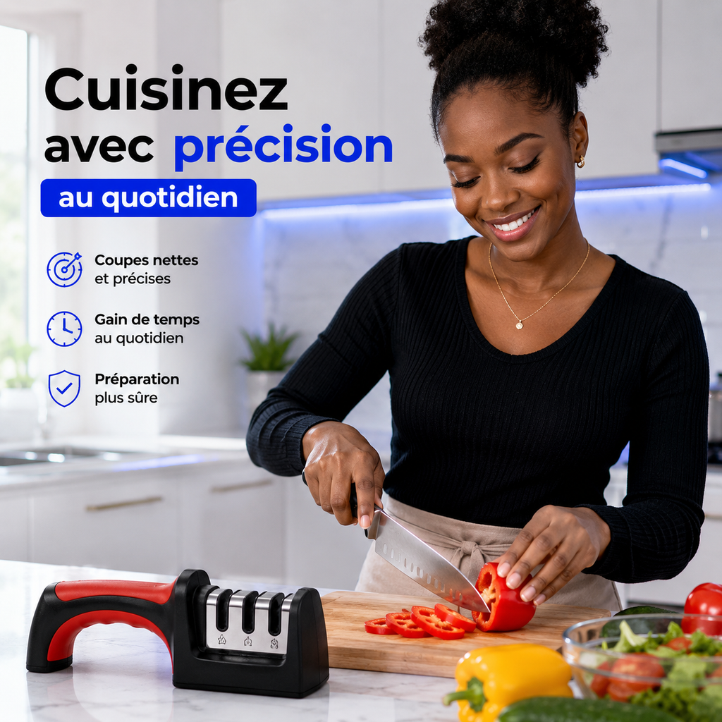 Aiguiseur de Couteaux 4 en 1 – Redonnez du tranchant à vos couteaux