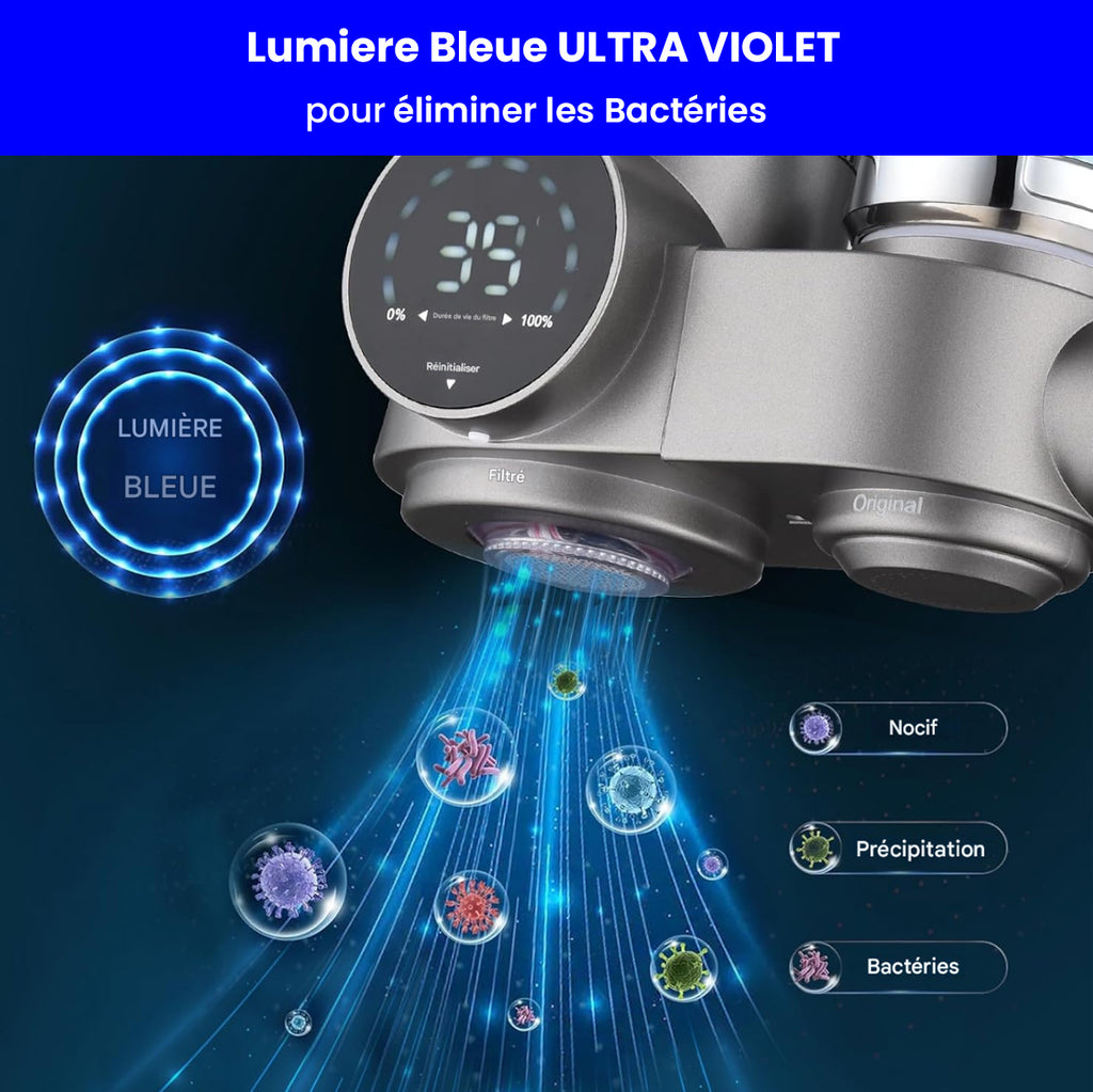 Purificateur d'eau de robinet intelligent - Avec Rayon UV