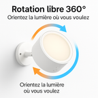 Lampe Murale Rechargeable – Double Éclairage Haut & Bas