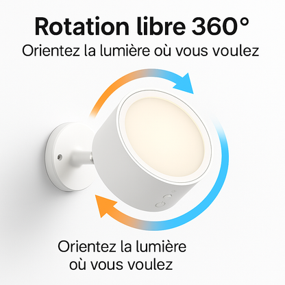 Lampe Murale Rechargeable – Double Éclairage Haut & Bas